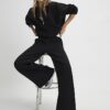Black Wide Leg Joggers