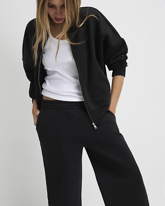 Black Wide Leg Joggers
