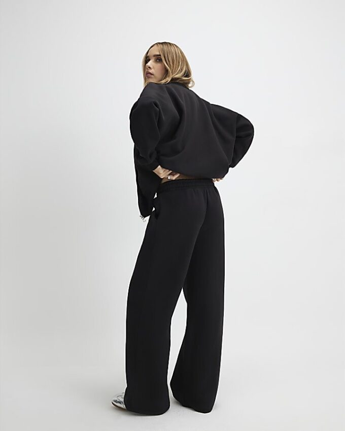 Black Wide Leg Joggers