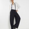 Black Wide Leg Tailored Trousers
