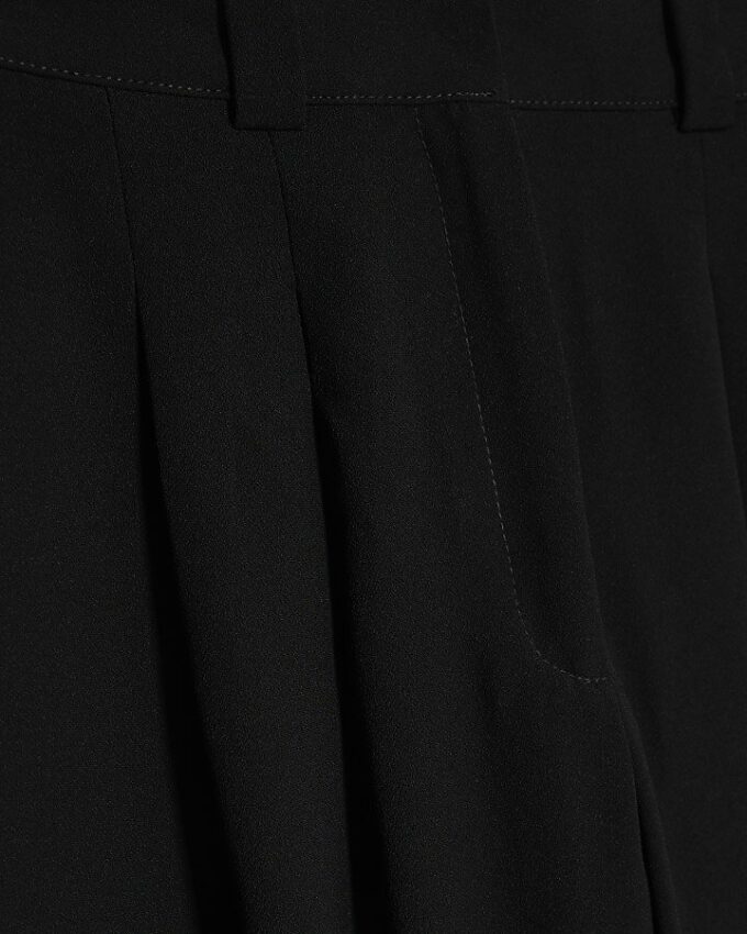 Black Wide Leg Tailored Trousers