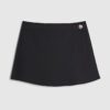 Black Wrap Button Detail Skort