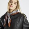 Black Zebra Print Neck Scarf