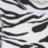 Black Zebra Print Ribbed Midi Dress