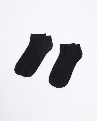 Black zig zag 2 Pack Trainer Socks Black zig zag 2 Pack Trainer Socks