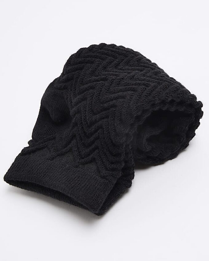 Black zig zag 2 Pack Trainer Socks