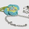 Blue Beaded Flower Charm