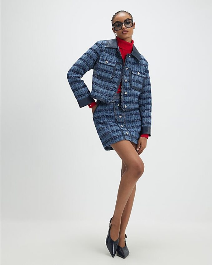 Blue Boucle Scallop Trophy Jacket Blue Boucle Scallop Trophy Jacket