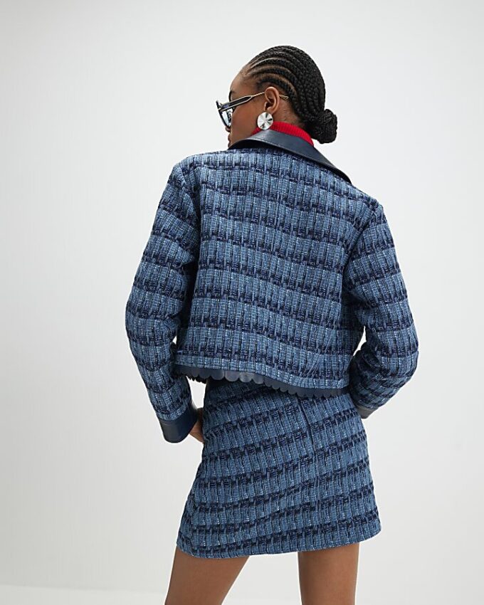 Blue Boucle Scallop Trophy Jacket Blue Boucle Scallop Trophy Jacket