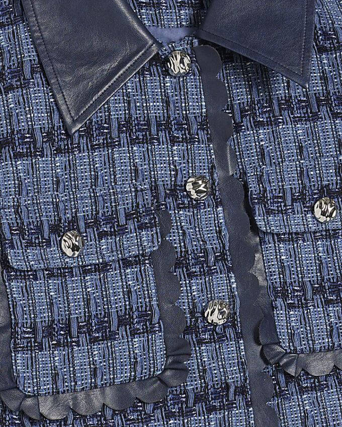 Blue Boucle Scallop Trophy Jacket Blue Boucle Scallop Trophy Jacket