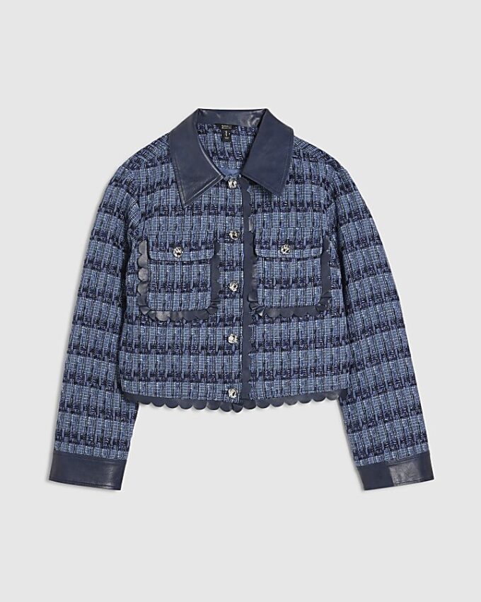 Blue Boucle Scallop Trophy Jacket Blue Boucle Scallop Trophy Jacket
