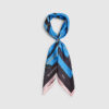 Blue Chain Print Neck Scarf