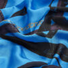 Blue Chain Print Neck Scarf
