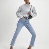 Blue Classic High Waisted Slim Fit Jeans