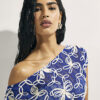 Blue Cornelli Crochet Mini Beach Dress