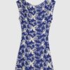 Blue Cornelli Crochet Mini Beach Dress