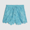 Blue Cutwork Sequin Beach Shorts