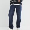Blue Demin Straight Leg Jeans