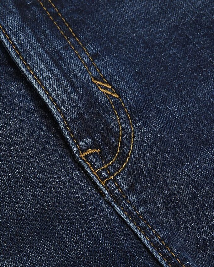 Blue Demin Straight Leg Jeans