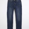 Blue Demin Straight Leg Jeans