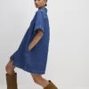 Blue Denim Button Through Mini Dress