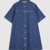 Blue Denim Button Through Mini Dress