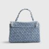 Blue Denim Front Flap Shoulder Bag