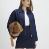 Blue Denim Jersey Mini Skirt