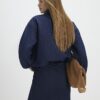 Blue Denim Jersey Mini Skirt