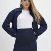 Blue Denim Jersey Mini Skirt