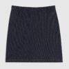 Blue Denim Jersey Mini Skirt