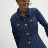 Blue Denim Long Sleeve Mini Dress