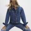 Blue Denim Long Sleeve Pocket Jacket