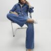 Blue Denim Long Sleeve Pocket Jacket