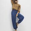 Blue Denim Pull On Joggers