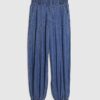 Blue Denim Pull On Joggers