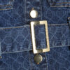 Blue Denim Sleeveless Monogram Belted Top