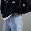 Blue Denim Straight Leg Jeans Blue Denim Straight Leg Jeans