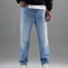 Blue Denim Straight Leg Jeans Blue Denim Straight Leg Jeans