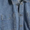 Blue Denim Tie Front Top