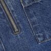 Blue Denim Zip Front Mini Shirt Dress