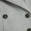 Blue Faux Suede Collared Bomber Jacket