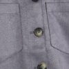 Blue Faux Suede Collared Overshirt