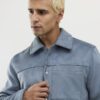 Blue Faux Suedette Western Jacket Blue Faux Suedette Western Jacket