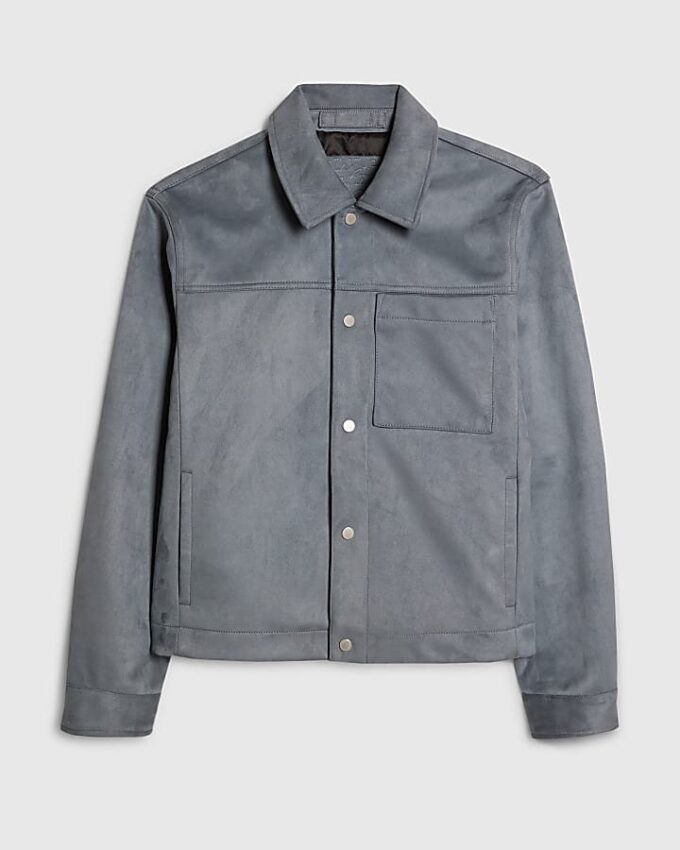 Blue Faux Suedette Western Jacket Blue Faux Suedette Western Jacket