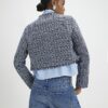 Blue Frayed Edge Boucle Jacket
