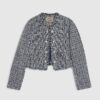Blue Frayed Edge Boucle Jacket