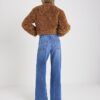 Blue High Waisted Front Pocket Palazzo Jeans