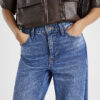 Blue High Waisted Relaxed Straight Leg Jeans