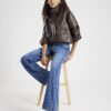 Blue High Waisted Relaxed Straight Leg Jeans